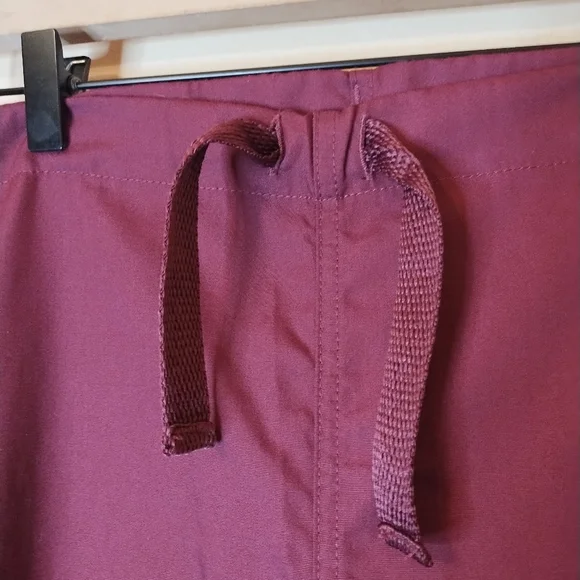 Cherokee Work wear Unisex Burgundy Uniform Wide-Leg Pants Size Large - Picture 5 of 8